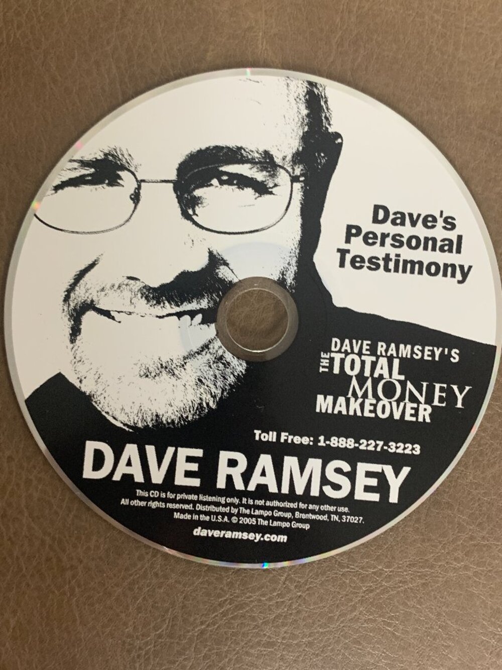 Dave Ramsey’s The Total Money Makeover: Dave's Personal Testimony Audio CD